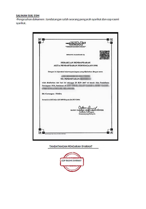 Salinan Sijil SSM